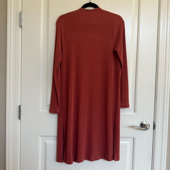 Allison Joy Open Front Long Cardigan Duster - Picture 3 of 5